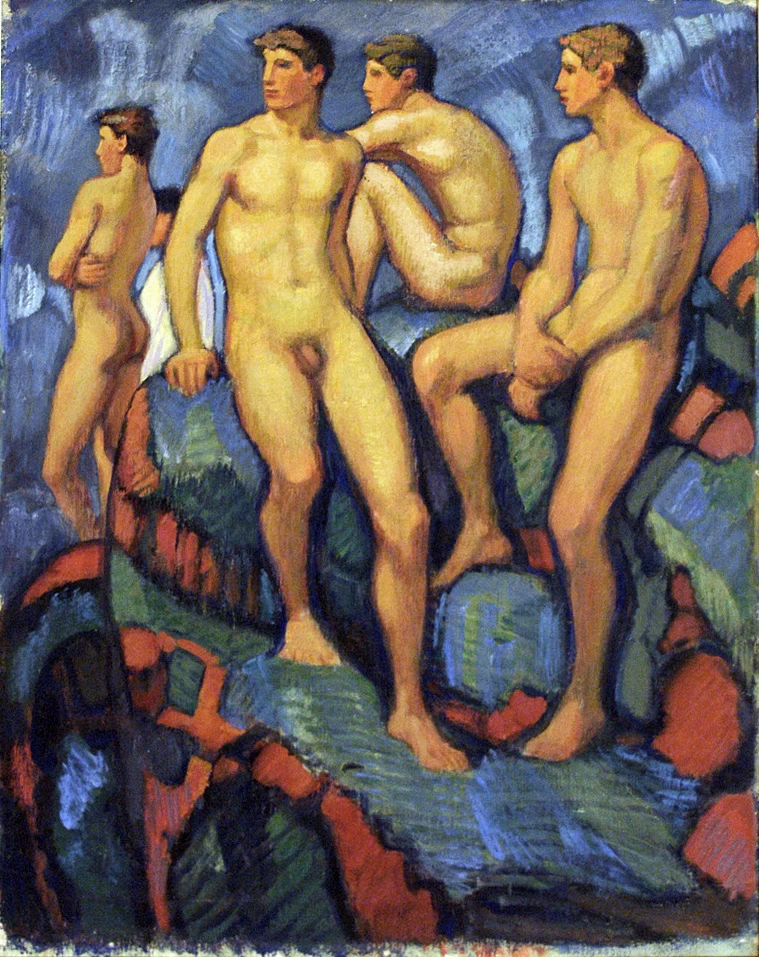 Giovani su una roccia - Landesmuseum Mainz, Magonza